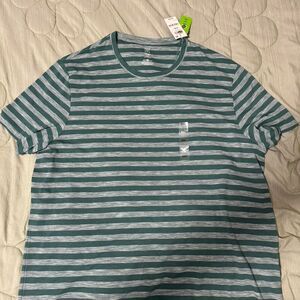 I.N.C. Striped Green Shirt
